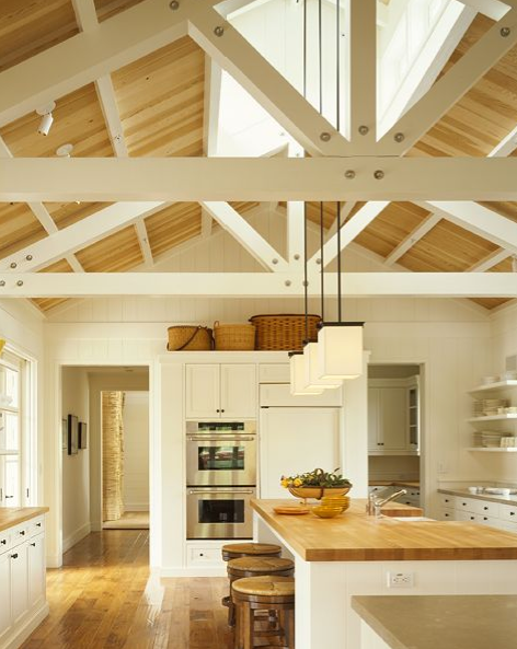 Farmhouse Kitchen with Exposed Beams