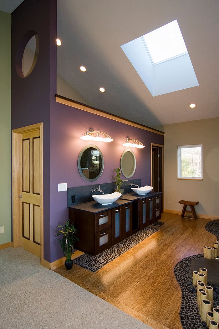 Skylight Asian Bathroom Design
