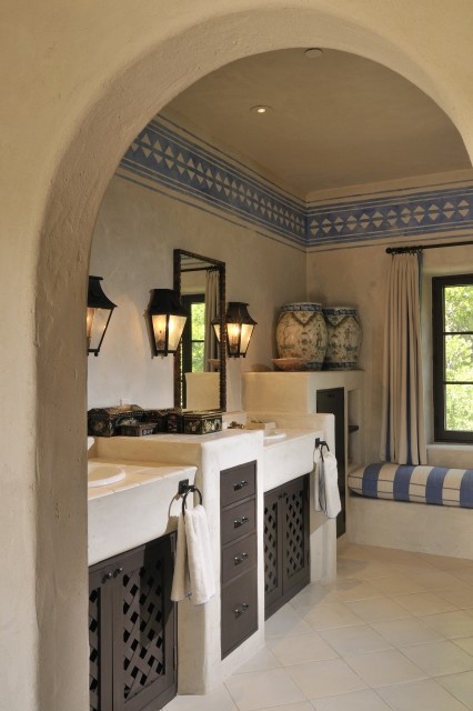 Spanish Mediterranean Bathroom Design