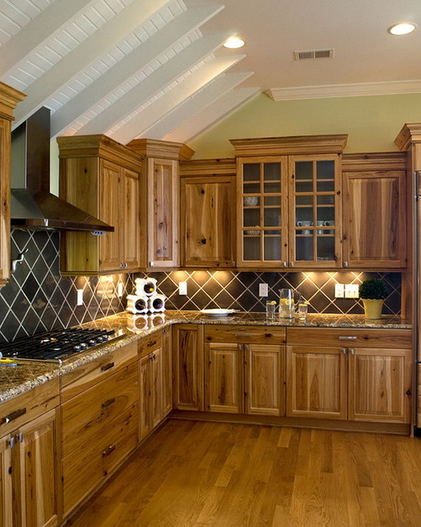Traditional Kitchen Ideas with Hickory Cabinets