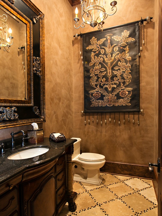 Venetian Style Mediterranean Bathroom Design