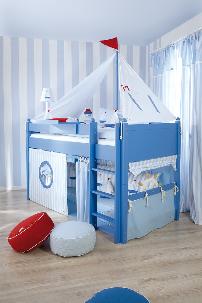 Awesome blue Mediterranean Kids Room Design