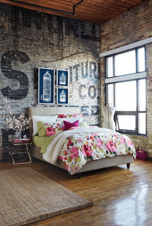 Beautiful Industrial Bedroom Design 2016