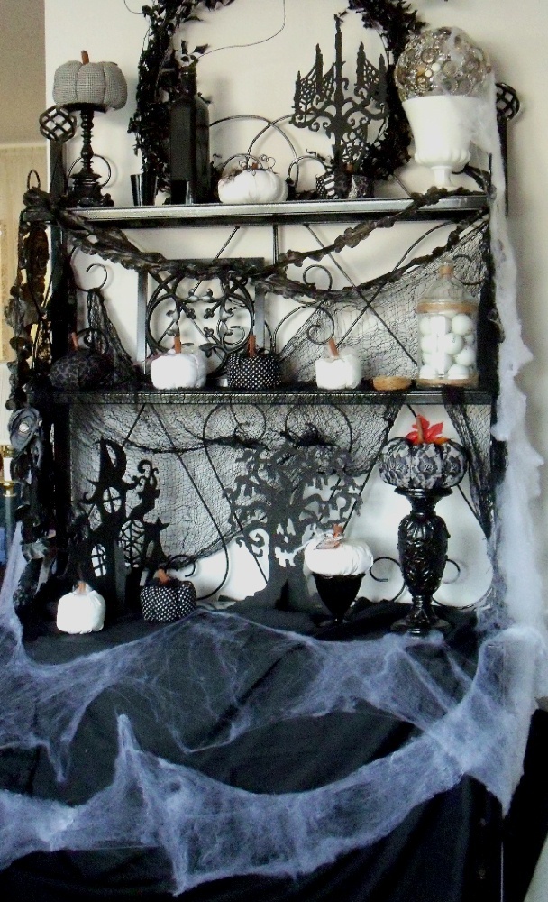 Black and White Halloween Decor