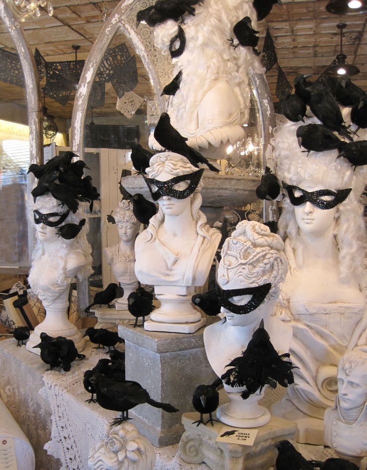 Black and White Halloween Masquerade Decorations
