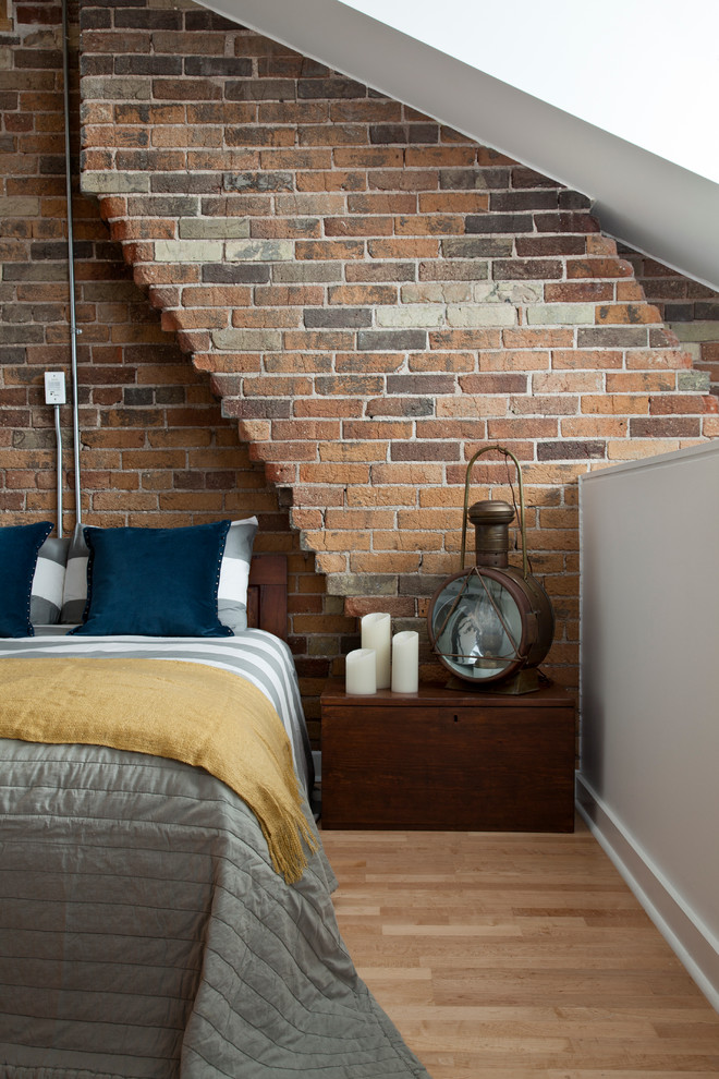 Brick Loft Industrial Bedroom Design
