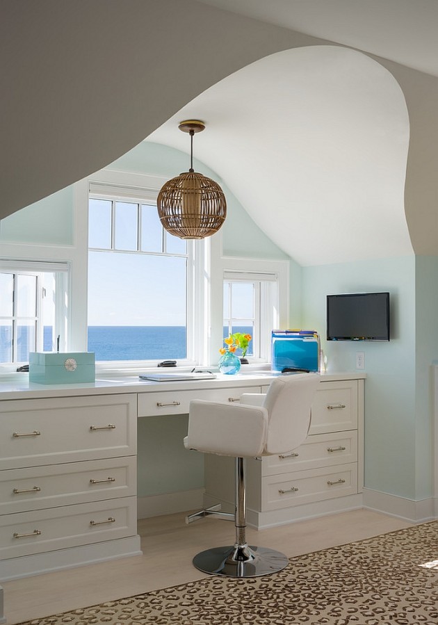 Brilliant Beach Style Home Office Design