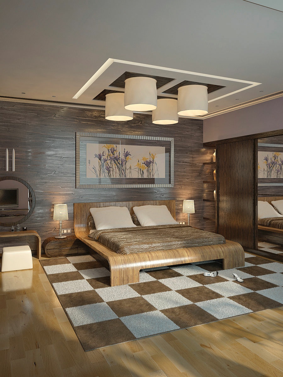 Brown Cream Modern Bedroom Design