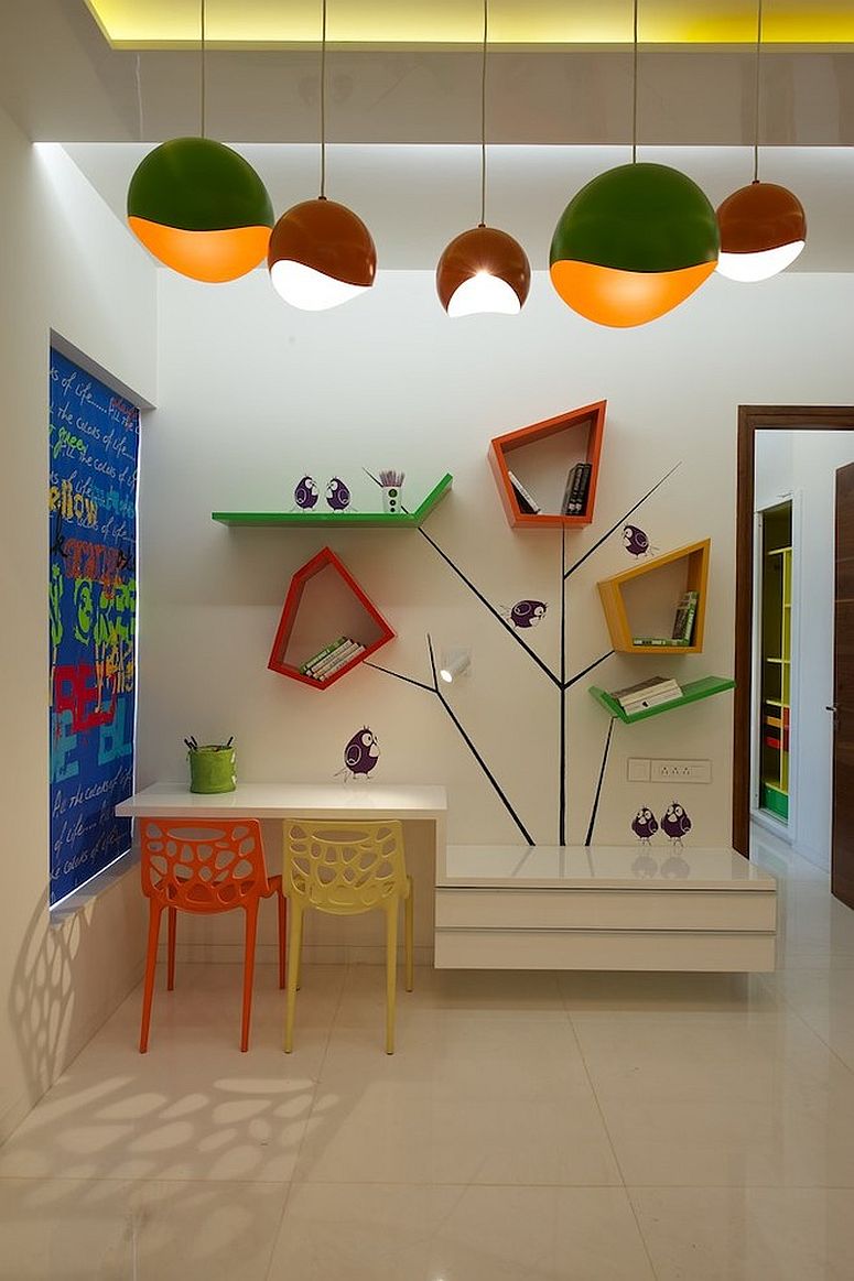 Colorful Tropical Kids Room Design
