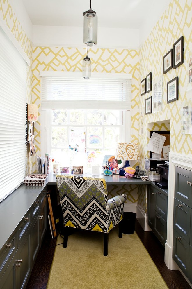 Cool Transitional Home Office Design