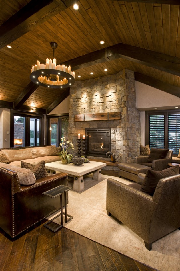 Cozy Rustic Southwestern Living Room Design