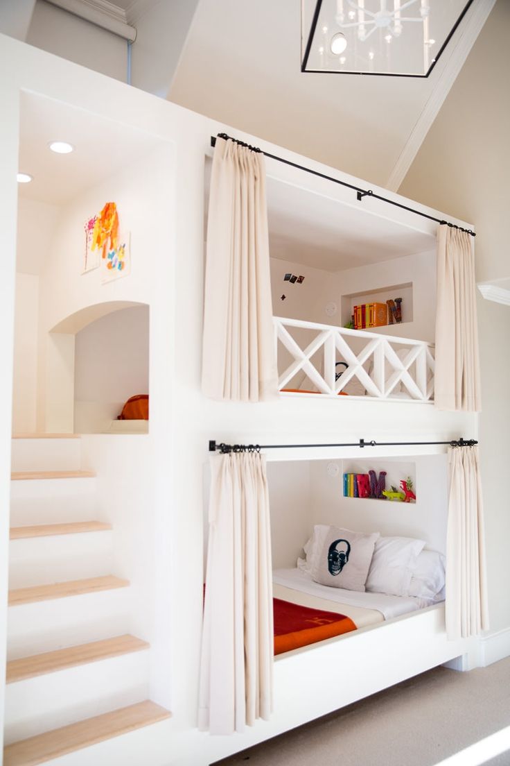 Diy Bunk Bed Mediterranean Kids Room Design