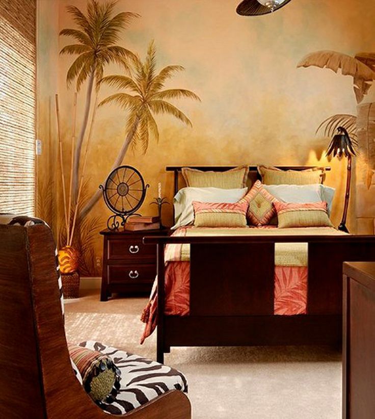 Egyptian Tropical Bedroom Design