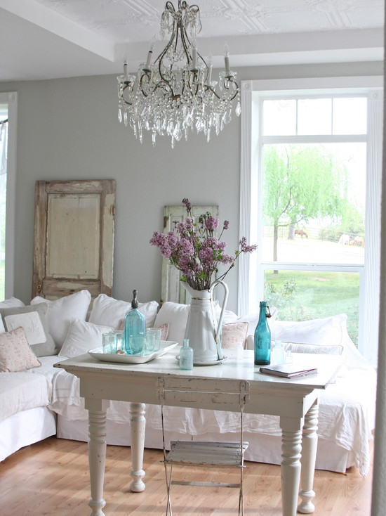 French Shabby Chic Living Room Decor