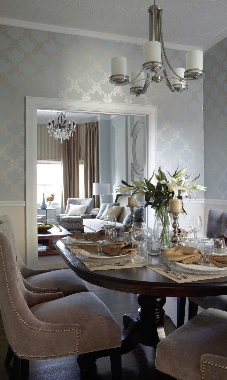 French Transitional Dining Room Design