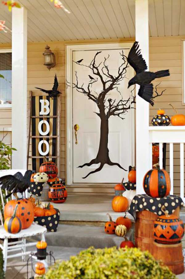Front Porch Halloween Decorations Ideas