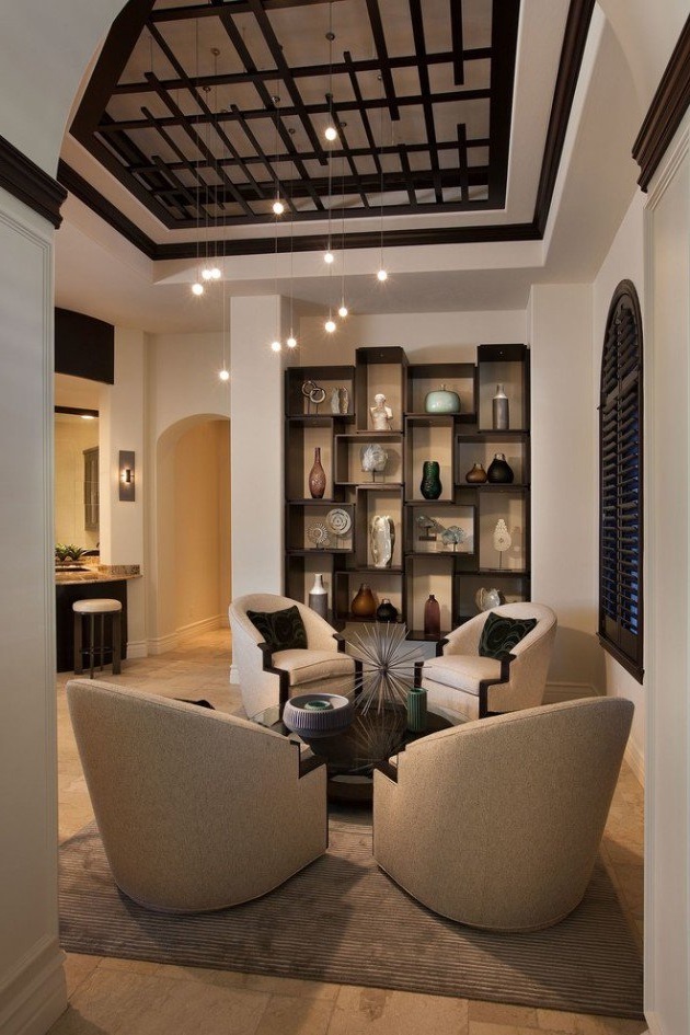 Grand Transitional Living Room Design