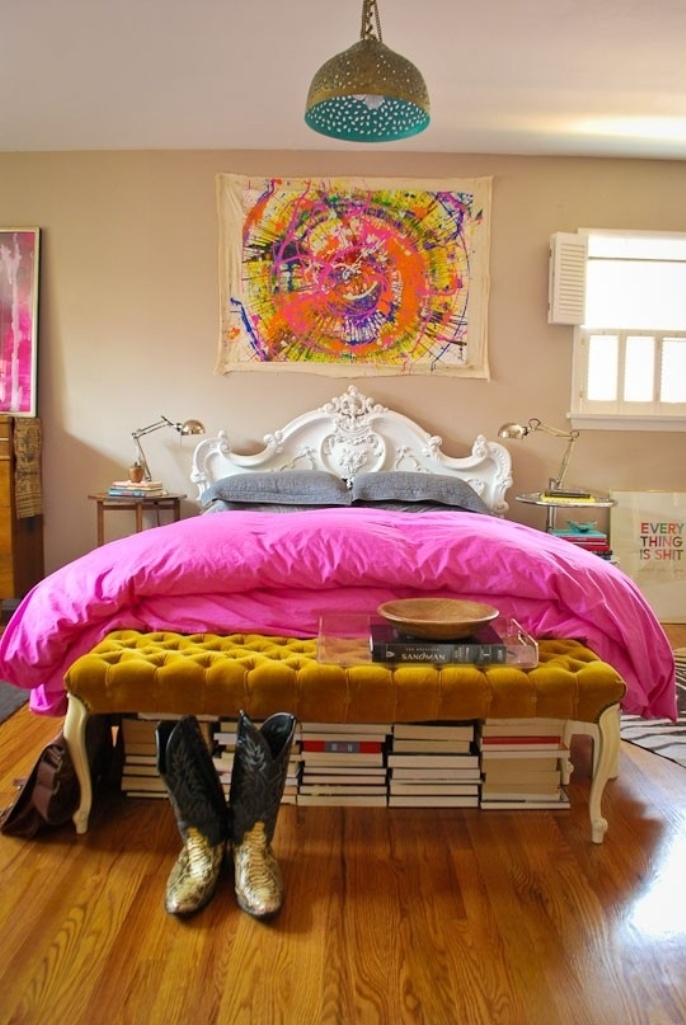 Lively Eclectic Bedroom