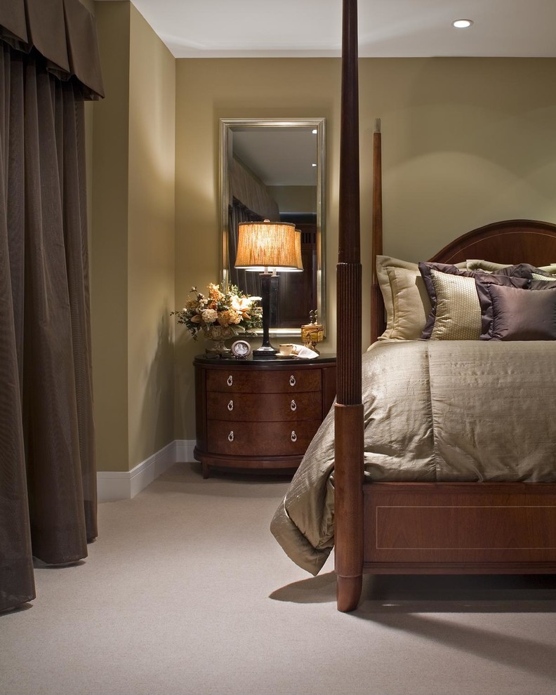 Mirrors above Nightstands Traditional Bedroom Design