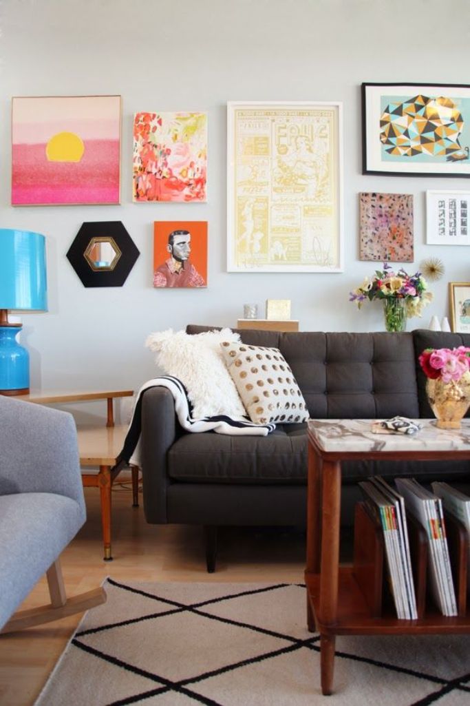 Modern Art Eclectic Living Room Design