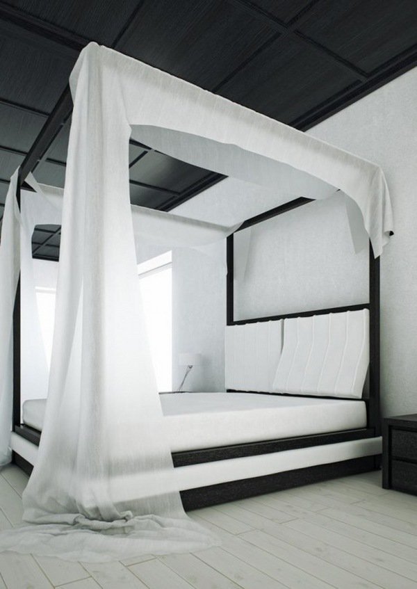 Modern black and white Bedroom Design