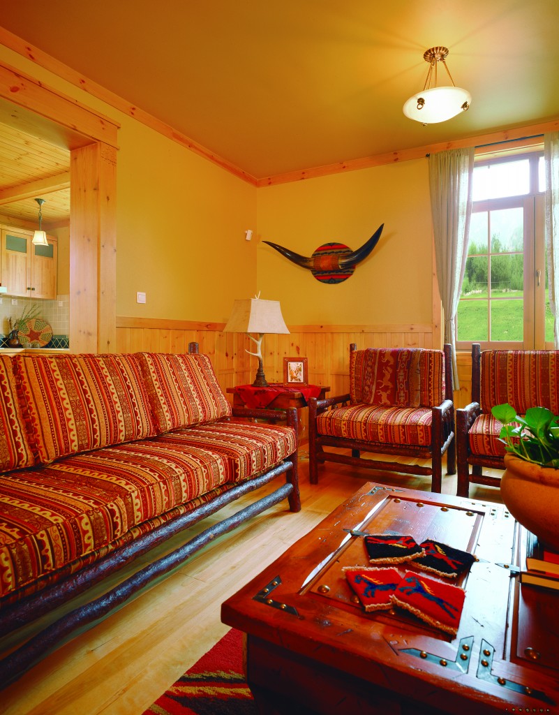 Rustic Southwestern Living Room Design