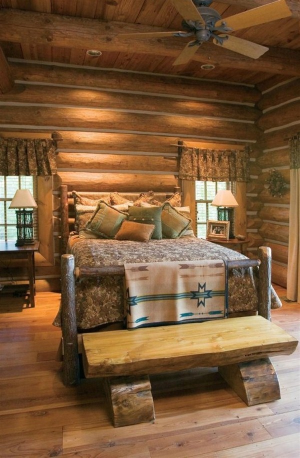 Rustic wooden bedroom design ideas