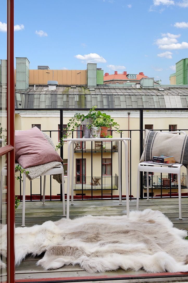 Scandinavian Apartment Terrace Exterior Design