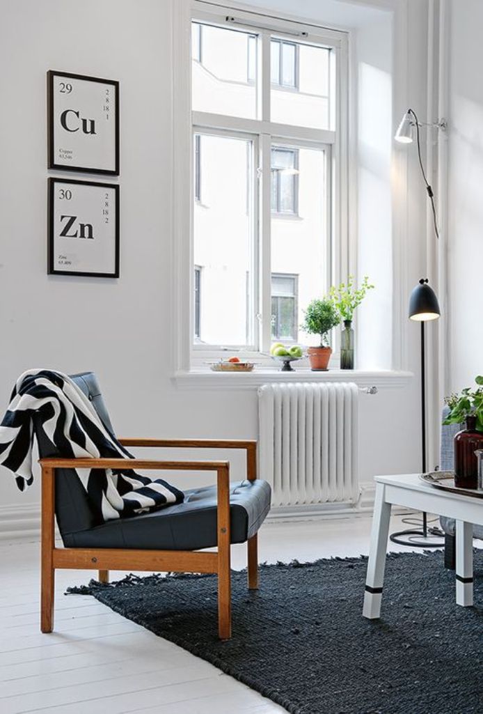 Scandinavian Living Room Design Table Wall Art