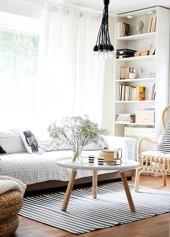 Scandinavian Living Room White