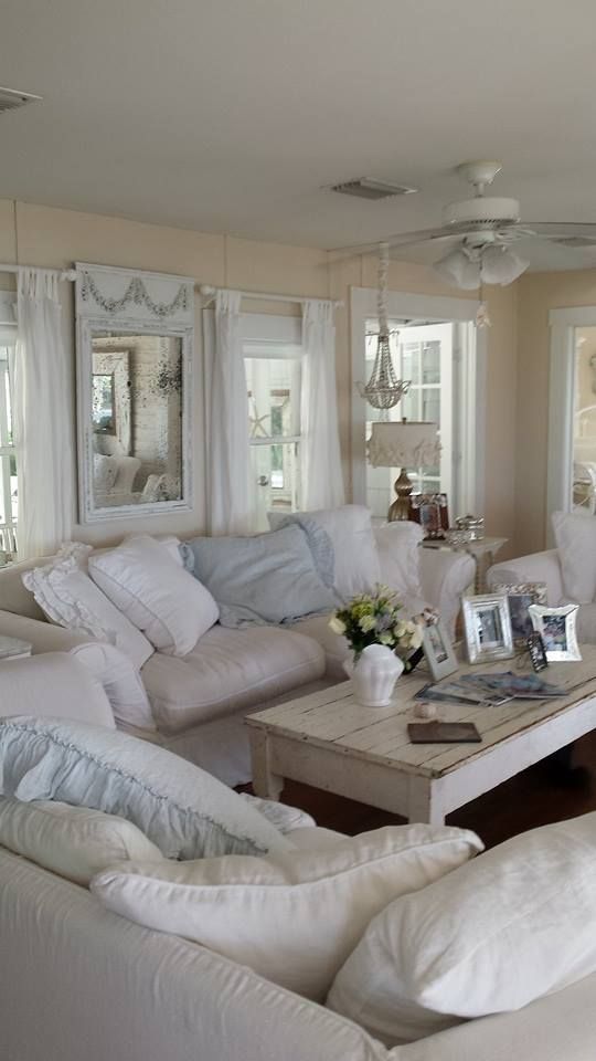 25 Shabby-Chic Style Living Room Design Ideas - Decoration ...