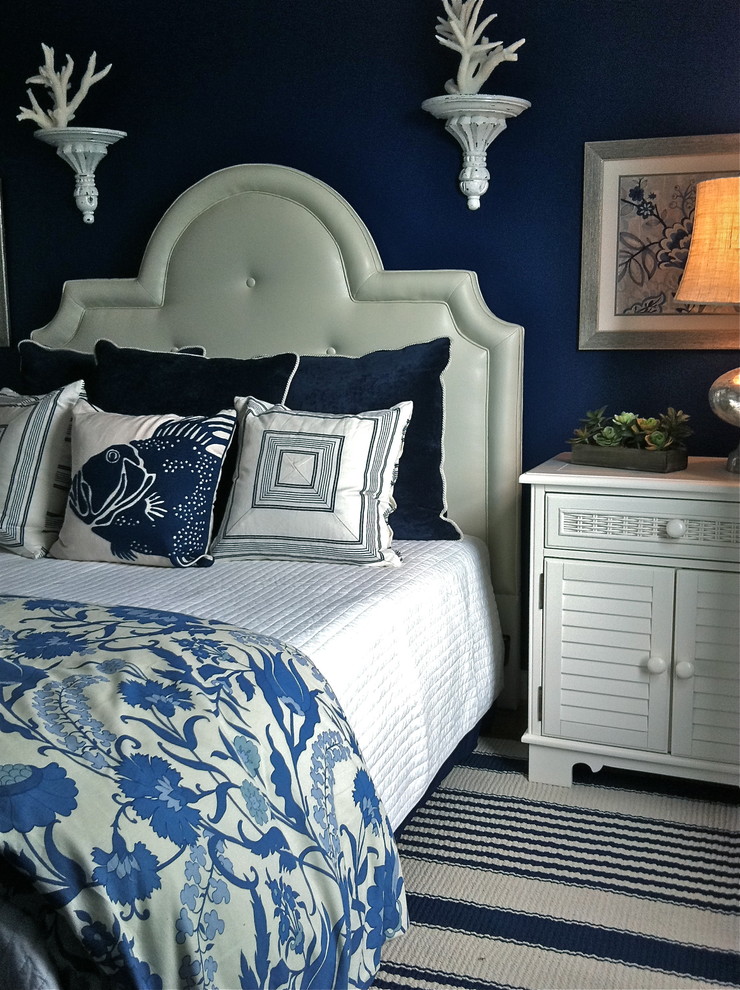 Tiffany Blue Beach Style Bedroom Design