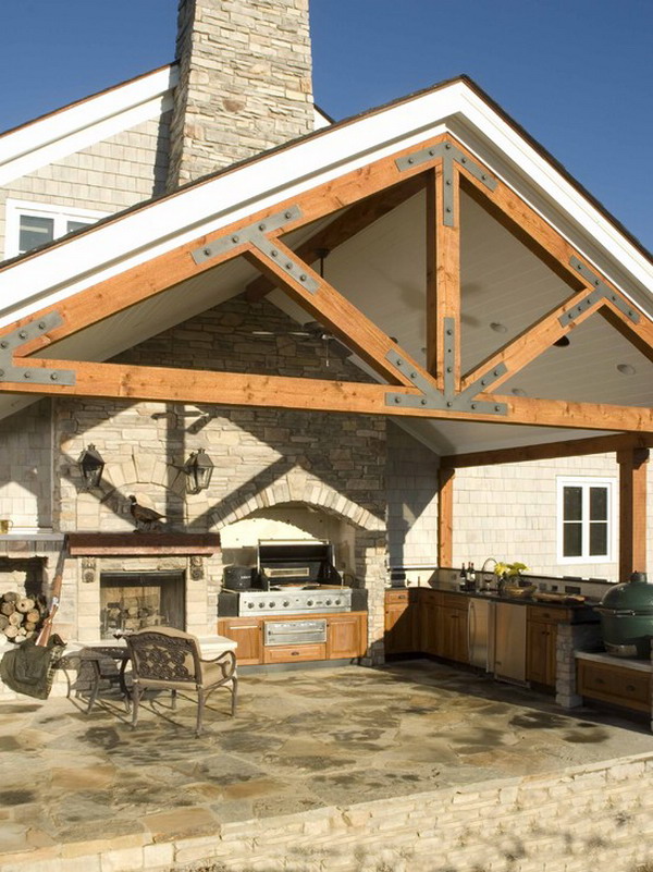 Traditional Outdoor Patio Kitchen Ideas