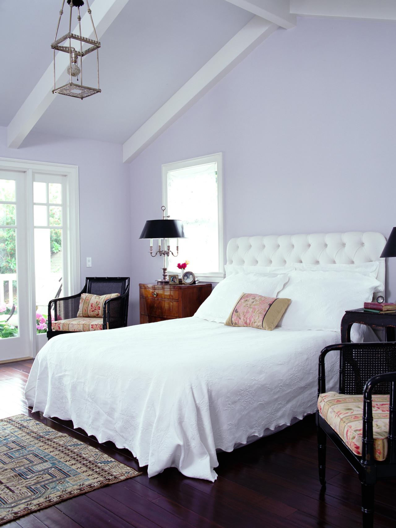 Transitional Bedroom With Vaulted Ceiling