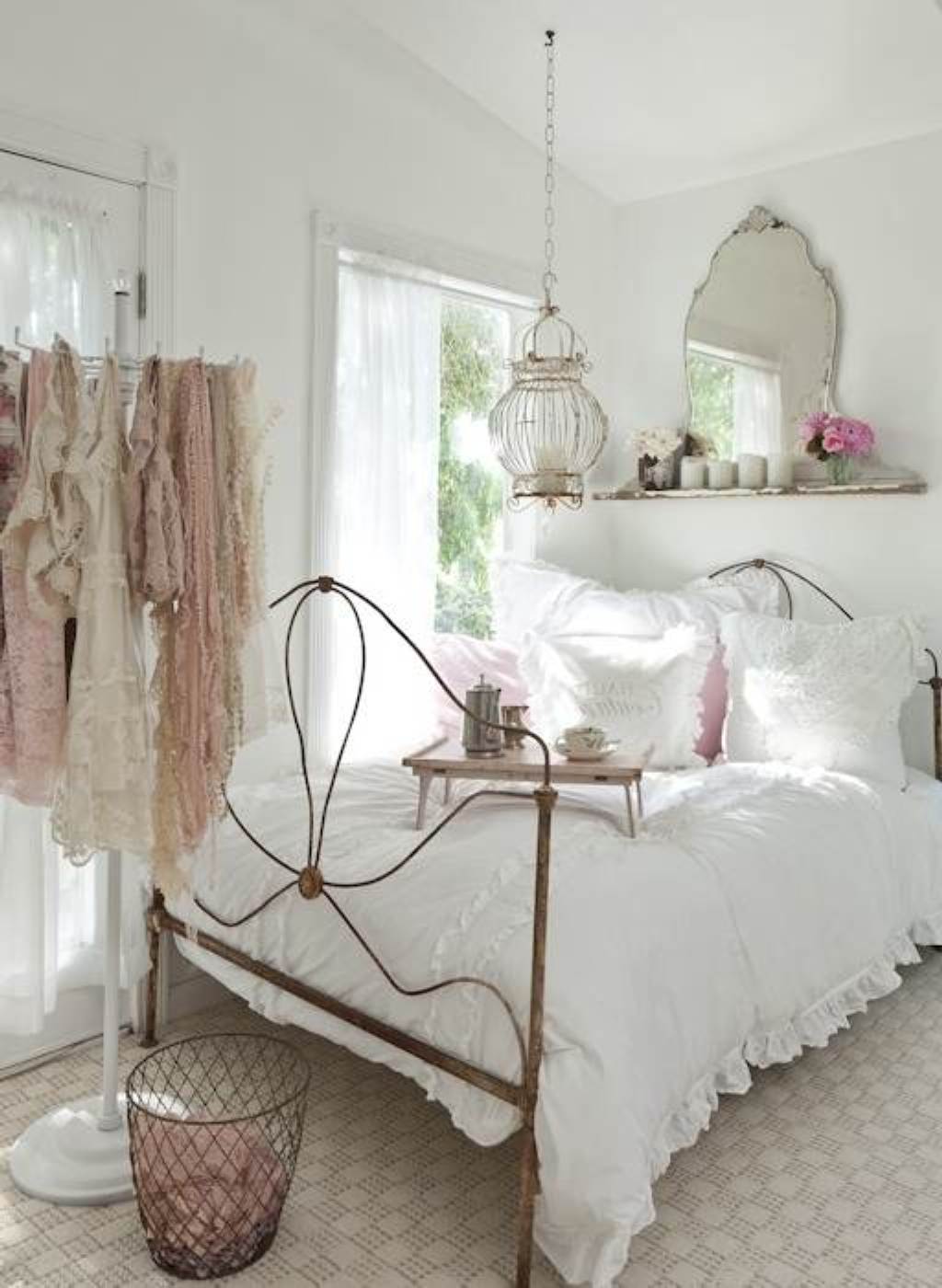 White Rustic Bedroom Design
