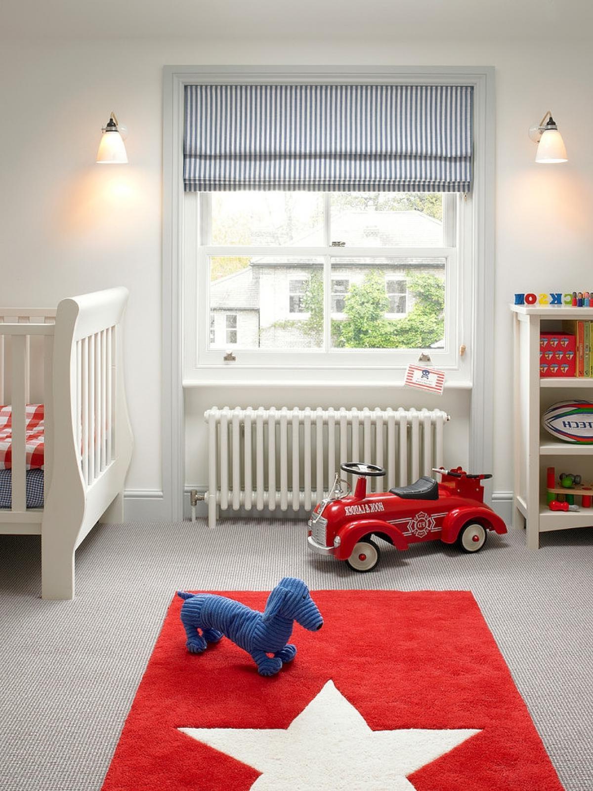 red rug Eclectic Kids Room Design