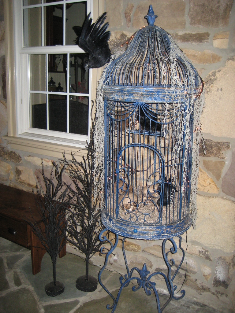 Bird Cage Rustic Halloween Decorations