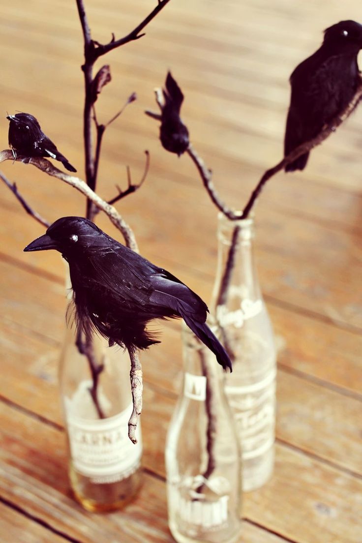 Black Crow Modern Halloween Decorations