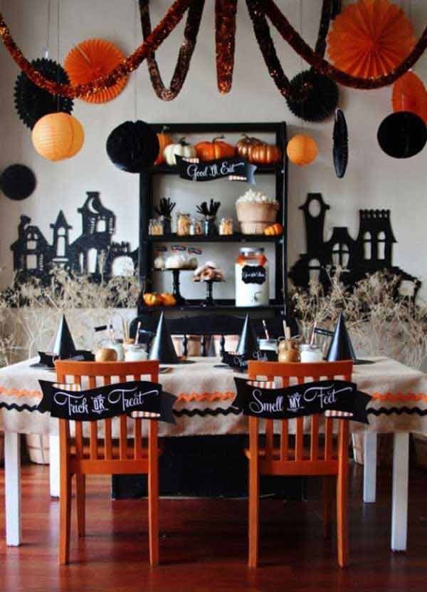 Black & Orange Halloween Party Decorations