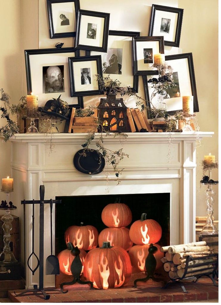 Creative Fireplace Halloween Decorations