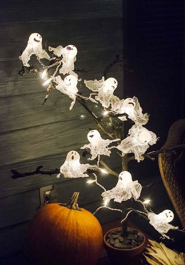 Creative Ghost Ping Pong Ball Lights Halloween Decorations