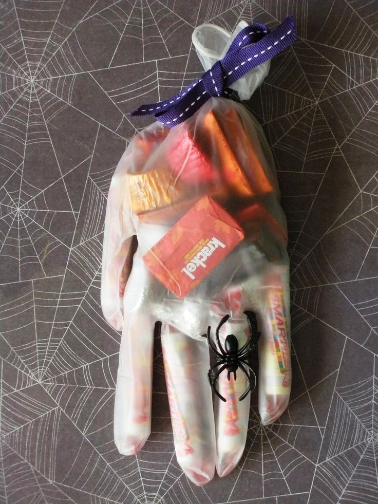 DIY Halloween Glove Filled with Candy