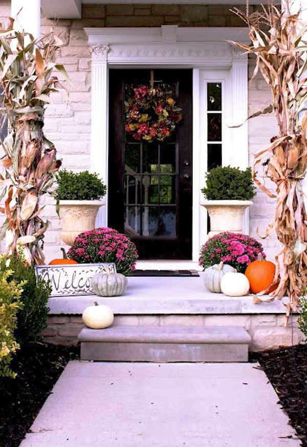 Fall Front Porch Halloween Decorations Ideas