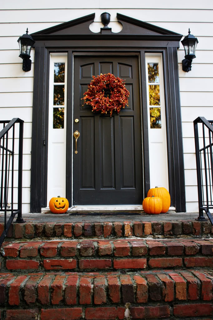 Front Door Fall Outside Halloween Decorations