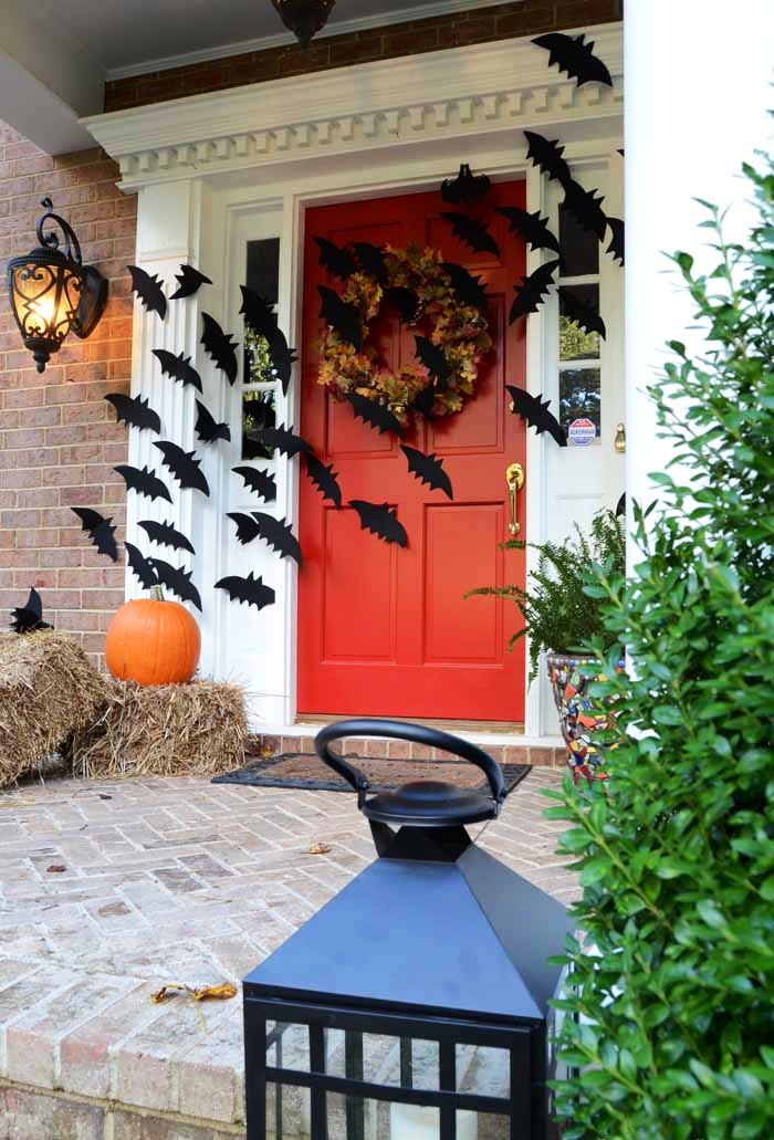 Front Porch Bats Halloween Decorations