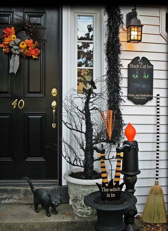 Front Porch Gothic Halloween Decorations