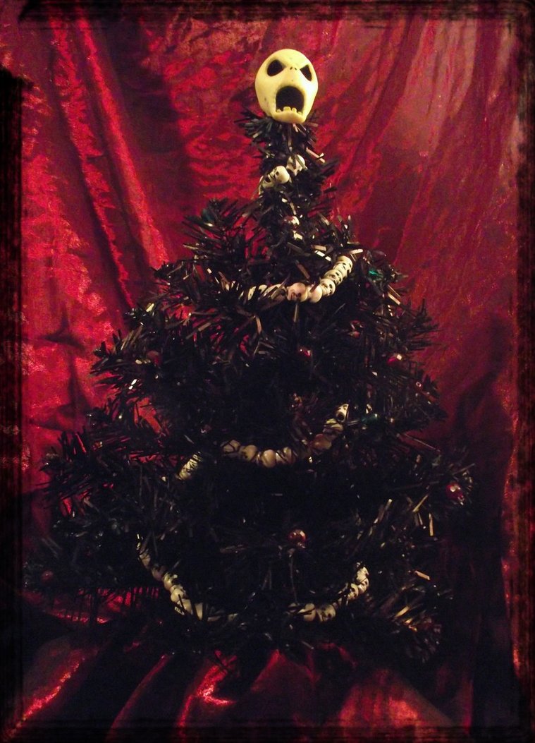 Gothic Christmas Tree Halloween Decorations