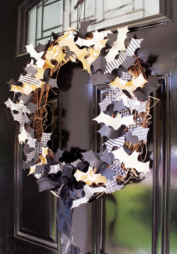 Halloween Bat Wreath Decorations