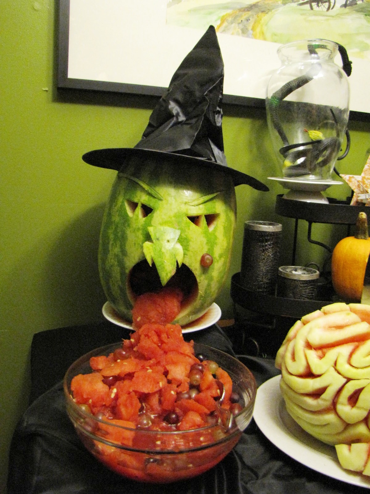Halloween Watermelon Fruit Salad Decorations