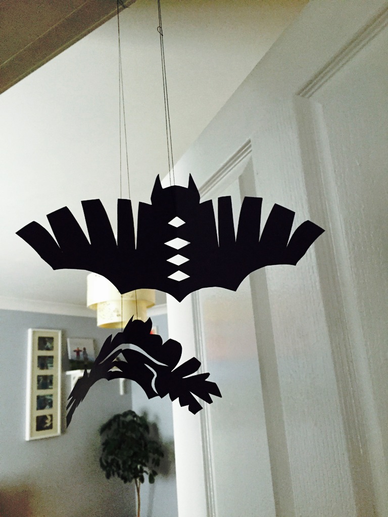 Hanging Bats Paper Halloween Decorations